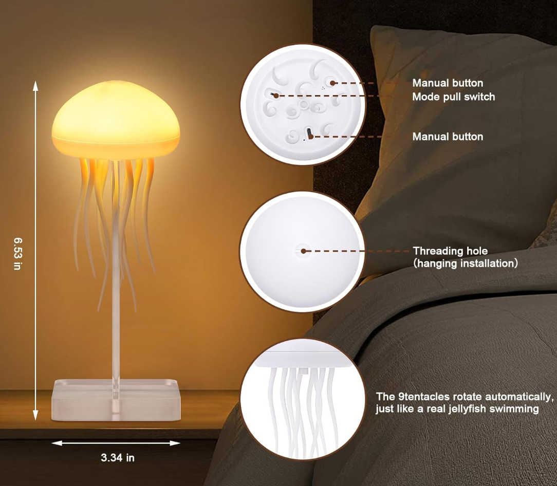 Vista 6 de Lampara de Medusa Con Base